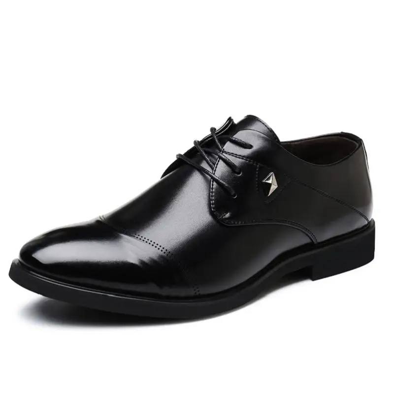 GOODRSSON/классическая мужская обувь; zapatillas hombre; повседневная обувь из микрофибры на плоской подошве; деловые люди; модельные туфли; слипоны; оксфорды - Color: Black