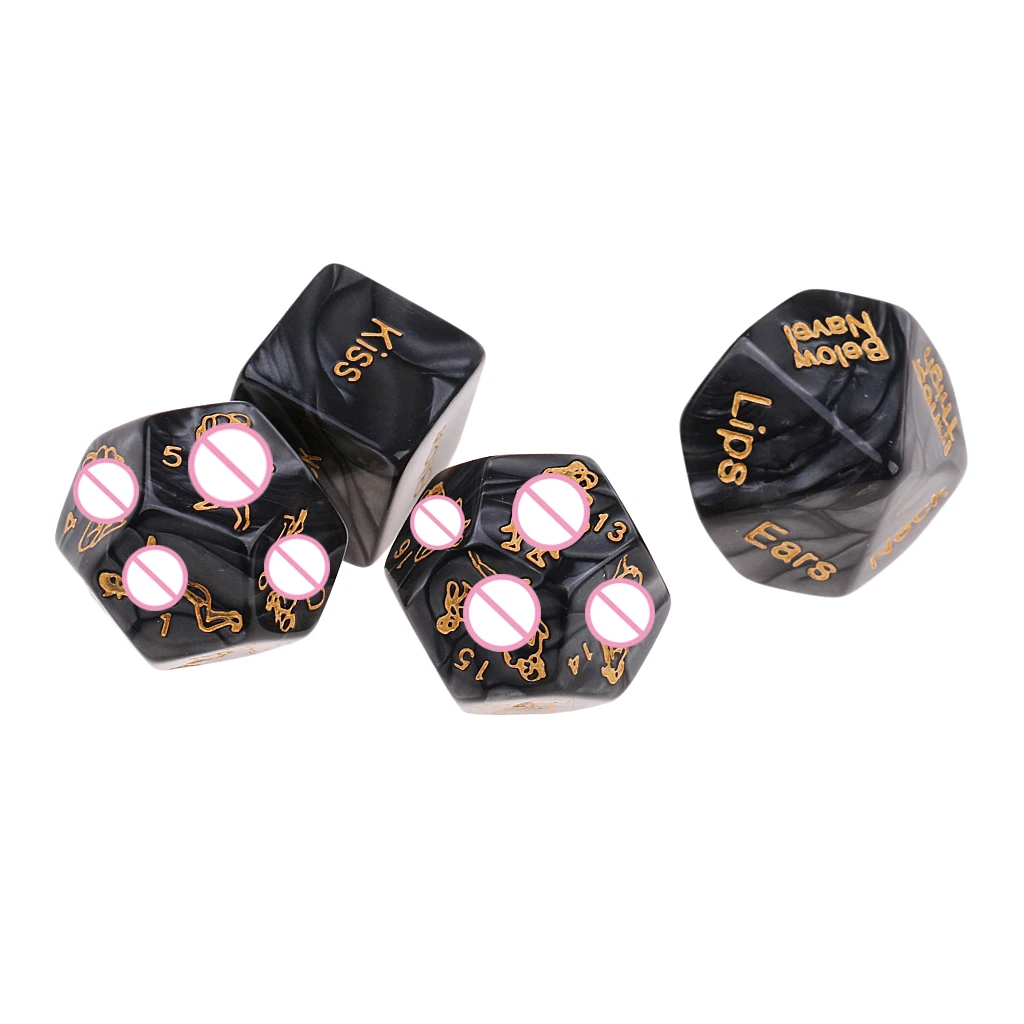 4pcs/set Multi-sided Sex Position Dices Naughty Erotic Dice Game Toy for Adults Couples Sex Love Game Foreplay Gift game dice,dice set,acrylic dice