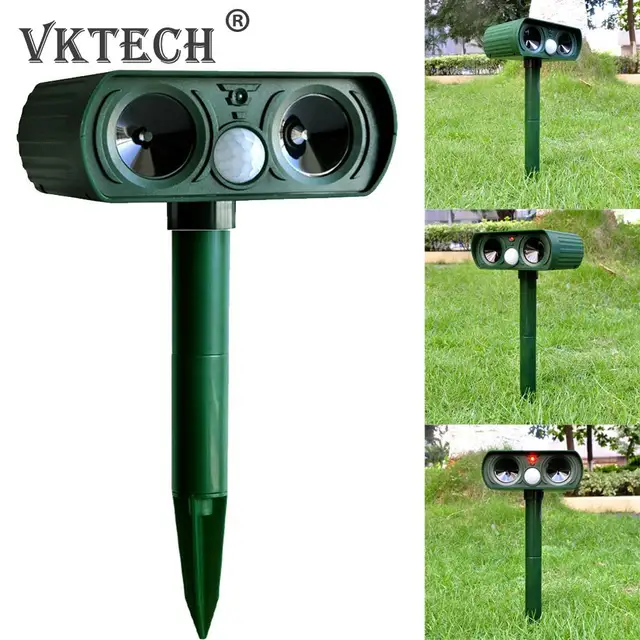 Kültéri Napenergia Ultrahangos Állati Visszataszító Kutya/Macska/Madár/Mozgásérzékelők Kerti Rovarok Anti Rovarrögzők