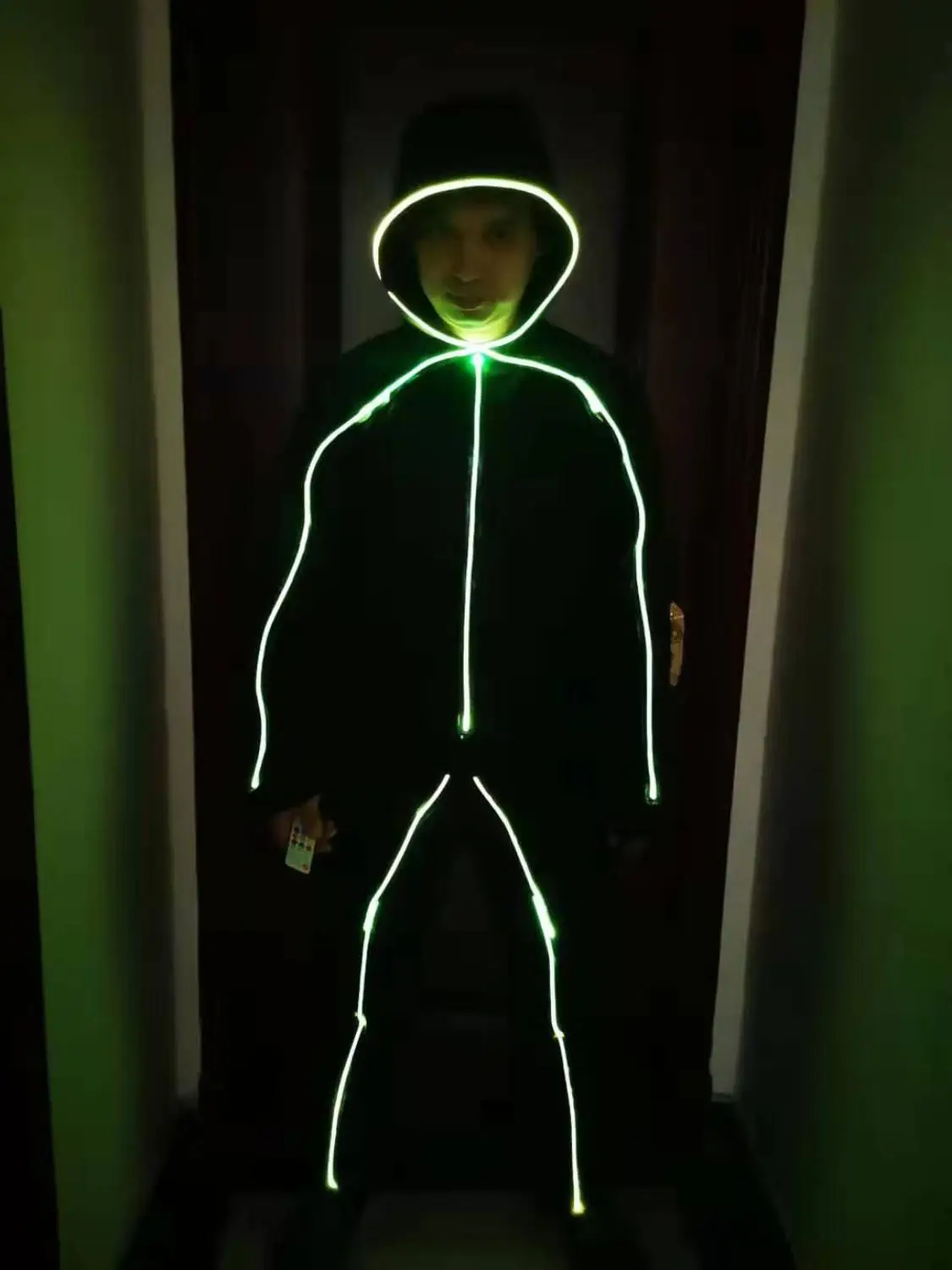 The LED STICKMAN Costume Fancy Dress Suit For Christmas Halloween Party Dress* 