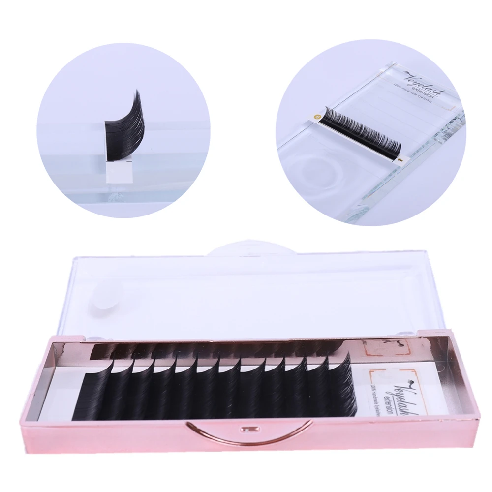 

Individual False Flat Lashes silk Ellipse eyelashes Eyelash Extension Natural Extensions highly Soft Split-tip for Professionals