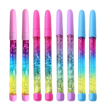 

8Pcs 1mm Creative Liquid Gel Pens Simple Writing Pen Students Stationery School Supplies for Home Office(Blue+Purple+Rosy+Pink)