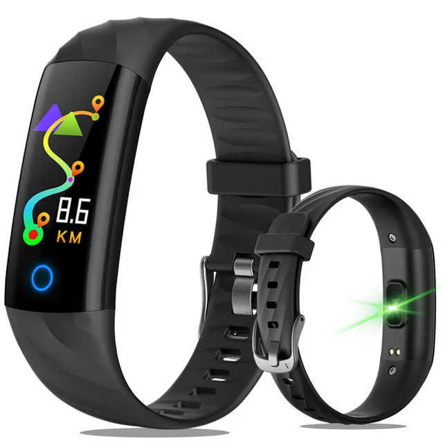 LIGE, умные спортивные часы для мужчин и женщин, шагомер, пульсометр, измеритель уровня кислорода в крови, фитнес-трекер, умный Браслет для iOS, Android - Цвет: black