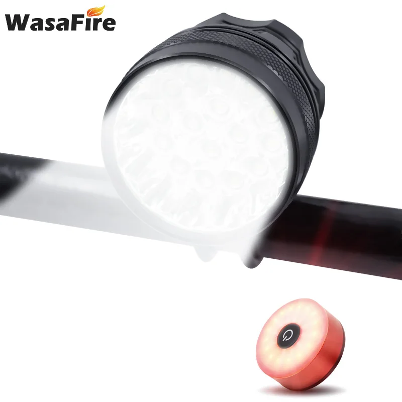 Kaufen WasaFire Fahrrad Front Licht Scheinwerfer 40000 Lumen 16 * T6 LEDs Fahrrad Scheinwerfer Taschenlampe für Nacht Reiten Läuft luz bicicleta