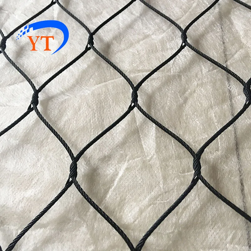 Black Stainless Steel Cable Netting for Stairway 2.0 MM Rope Wire