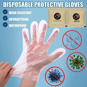 

Clear Plastic Disposable Gloves for Industrial Cleaning Restaurant BBQ Multi-functional Clear Disposable Food Gloves Universal