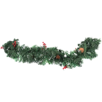 

2.7M Artificial Green Christmas Garland Wreath Xmas Home Party Christmas Decoration Pine Tree Rattan Hanging Ornament