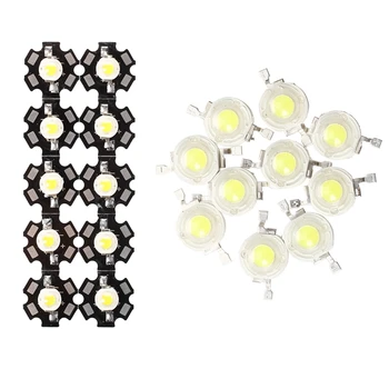 

Hot 10Pcs 3W High Power Warm White Led Light Lamp Bulbs & 10Pcs Led Bulb Lamp 1W Light White Lights 120°