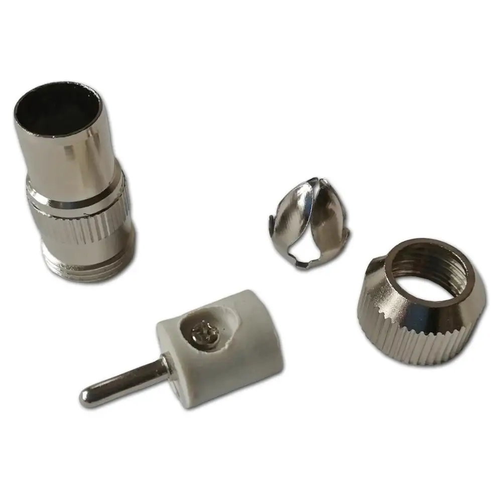 Штекерный разъем для ТВ металлический коаксиального провода бесплатная