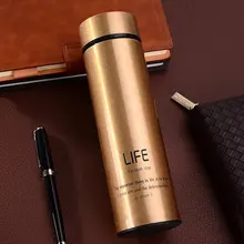 500ml Capacity Stainless Steel Vacuum Flasks Thermal Mug Coffee Tea Insulated Water Bottle Leak-proof For Business Office Gift