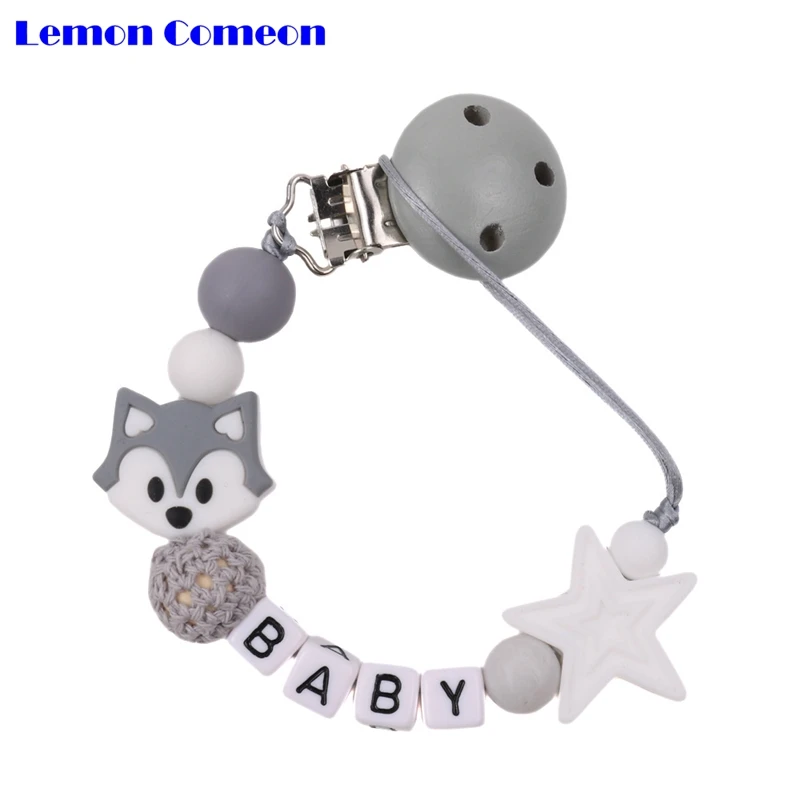 personalized beaded pacifier clips