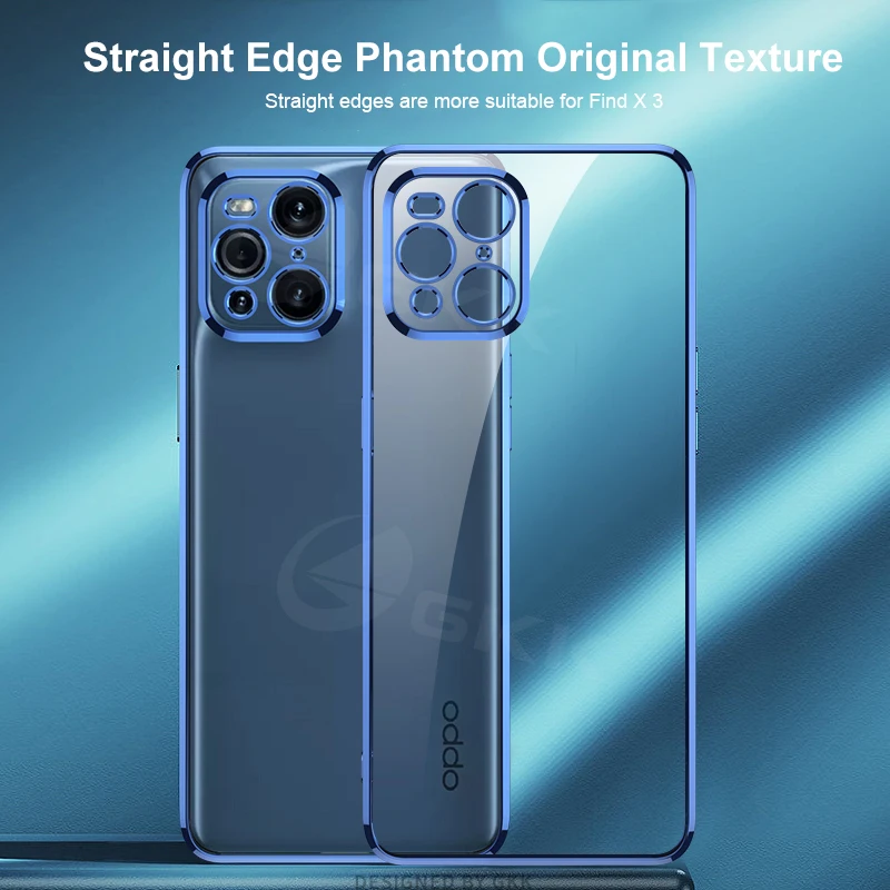 Роскошное покрытие с пленкой для экрана чехол OPPO Find X3 Pro Противоударная защита