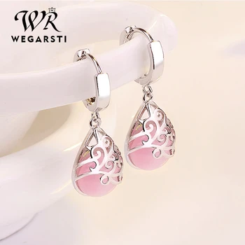 

WEIGARSTI 925 Sterling Silver Moonlight Opal Tears Totem Earrings Gift Pendientes Oorbellen Boucle D'oreille Femmes Wholesale