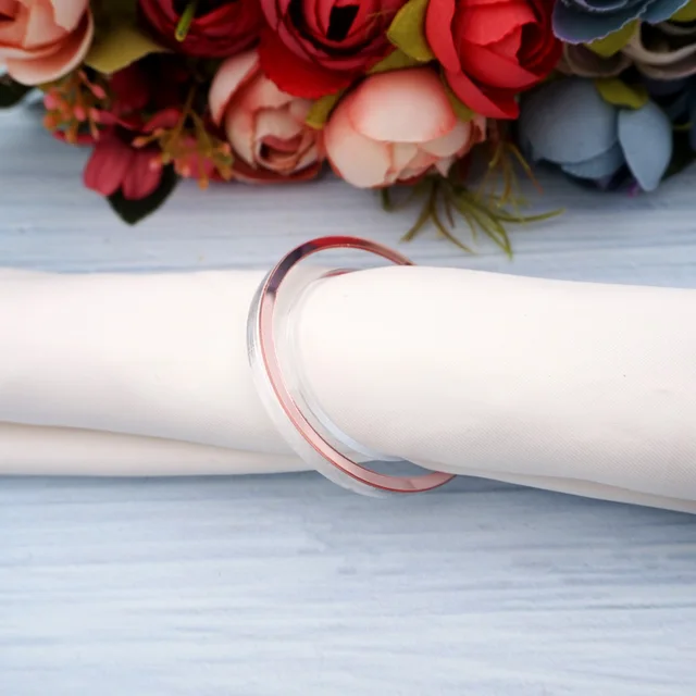 Acrylic Mirror Napkin Rings For Table Decor Acrylic Gold Silver