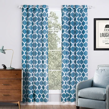 

Gourd Shape Pattern Window Blackout Curtain Modern Shade Curtains for Living Room Bedroom Window Curtain Drape