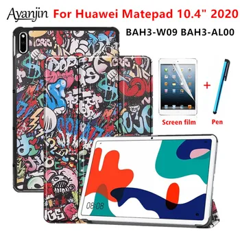 

Magnetic Case for Huawei MatePad 10.4 inch 2020 BAH3-W09 BAH3-AL00 Leather Stand Case for Huawei Mate Pad 10.4 Case+Film+Stylus