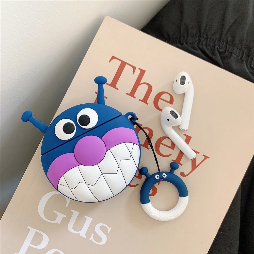 Японский мультфильм Anpanman силиконовый чехол для Apple Airpods 1 2 INS милый аниме кольцо