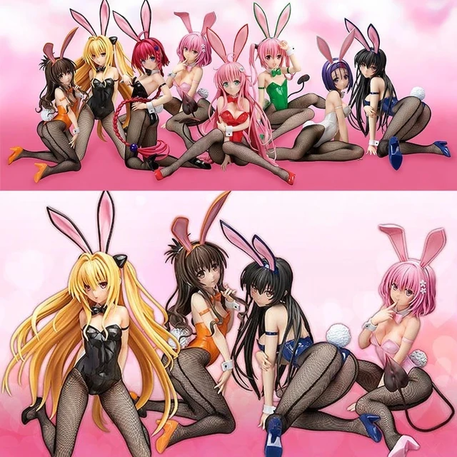 23-40cm To Love-Ru MOMO Lilly BELIA DEVILUK Eve Darkness Yui Kotegawa Bunny Girl Sexy PVC Action Figures Toys Anime Figure