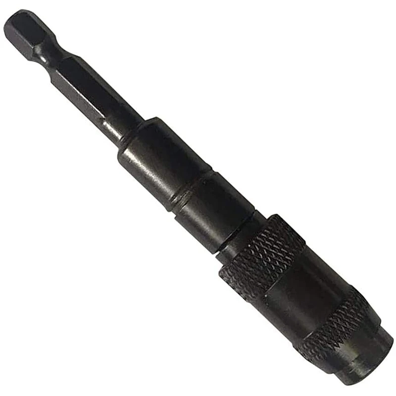 

Portable netic Screw Drill Tip, Quick Change Locking Bit Holder with Spring Release Collar (1 Pcs, Black)