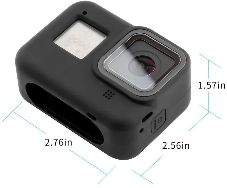 Аксессуары для Go Pro, чехол для экшн-камеры, защитный чехол, силиконовый чехол s, чехол для GoPro Hero 8, черный цвет