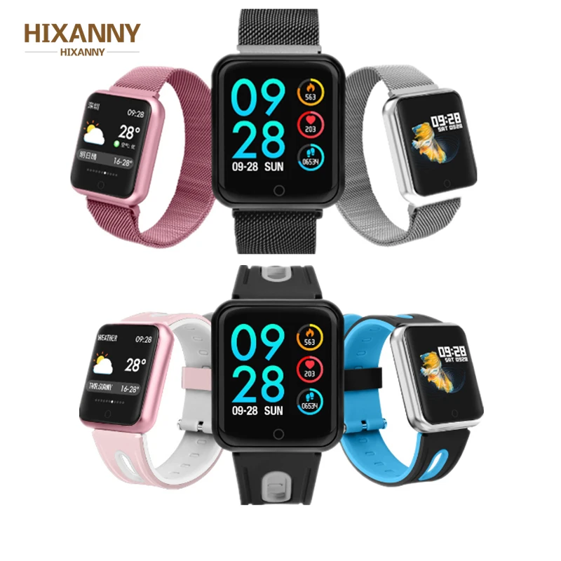 

Sports Smart Watch Heart Rate and Blood Pressure Monitoring Fitness IP68 Waterproof Bluetooth Bracelet ios Android Phone PK iwo