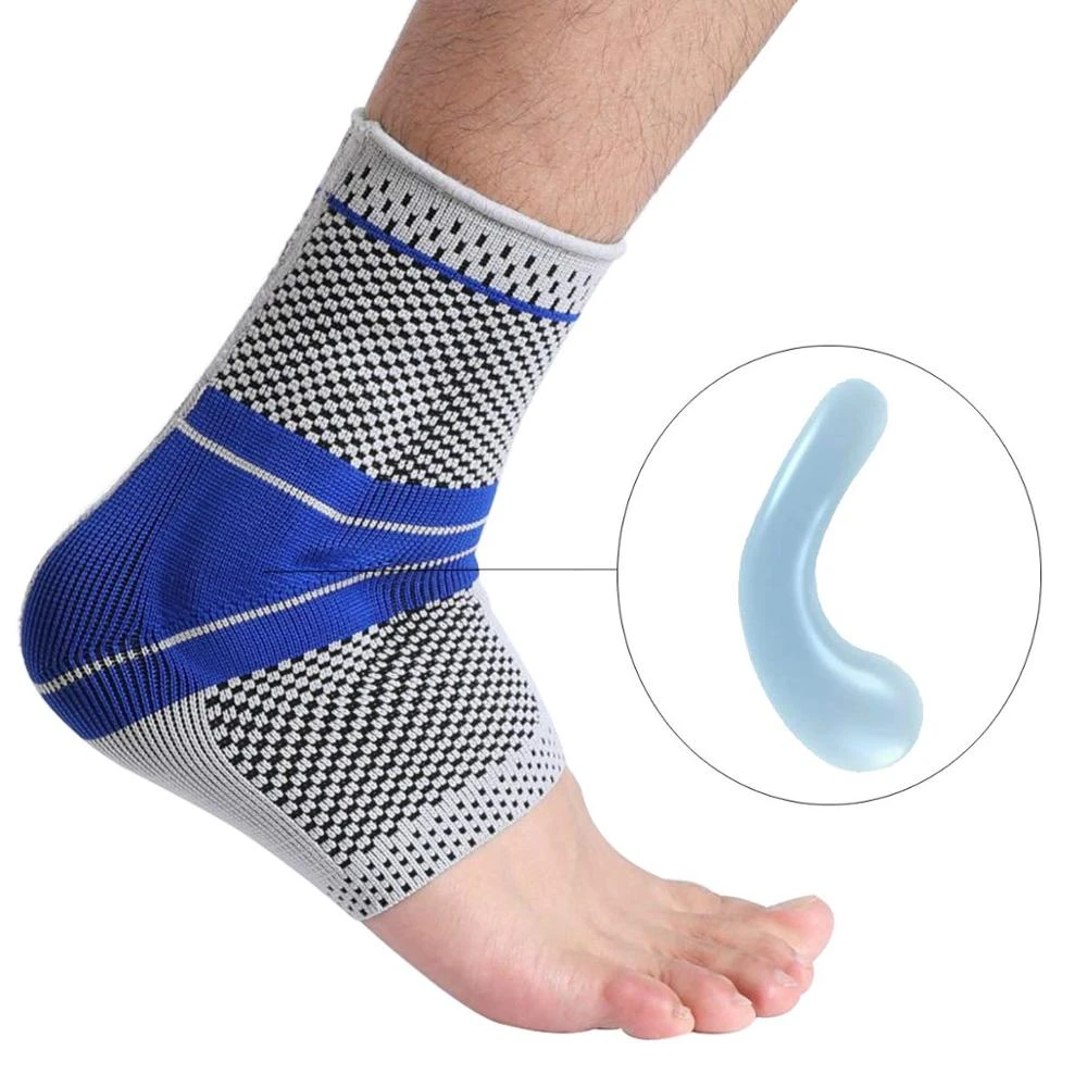 Tobillera de silicona elástica, Protector de tobillo de compresión para Fitness, almohadilla Gel de sílice para baloncesto, fútbol y tenis| Tobillera| -