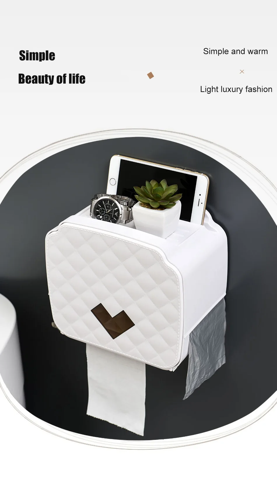 ONEUP портативный держатель для туалетной бумаги пластиковый водонепроницаемый диспенсер для бумаги для туалетной бумаги домашний ящик для хранения аксессуары для ванной комнаты