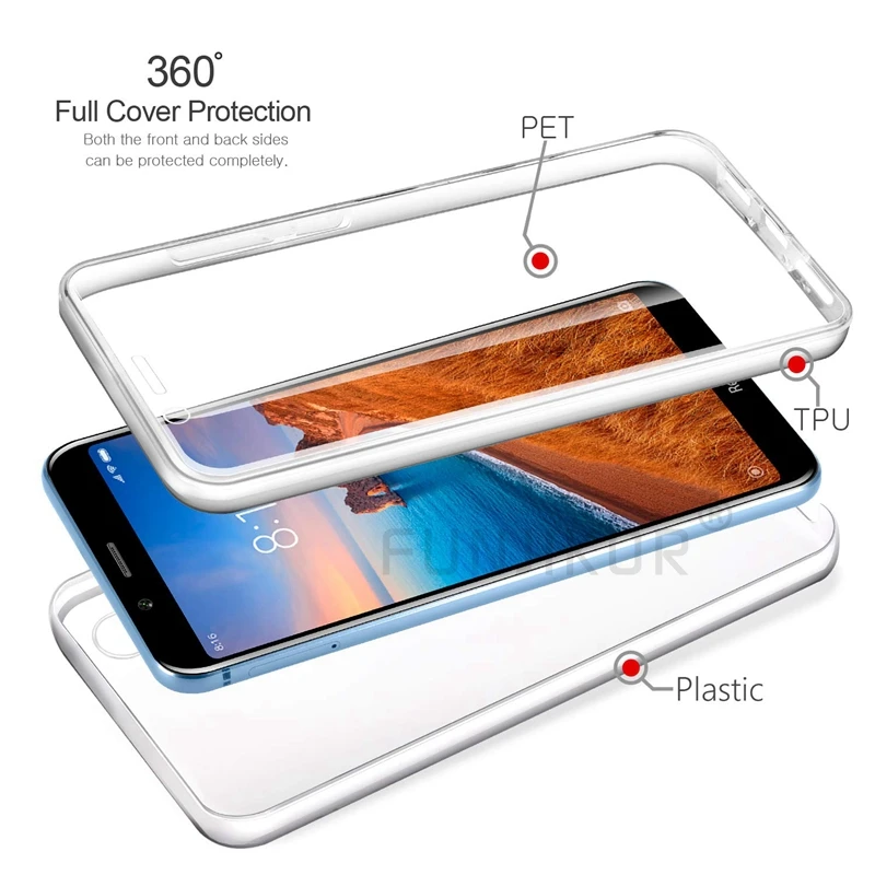 Всего тела прозрачная армированная накладка чехол для Xiaomi Mi 9T 9 SE A1 A2 Lite A3 REDMI 8 GO 7A 6A 8A Note 8 iPhone 7 6 Plus 5 iPad Pro 10 8T противоударный чехол
