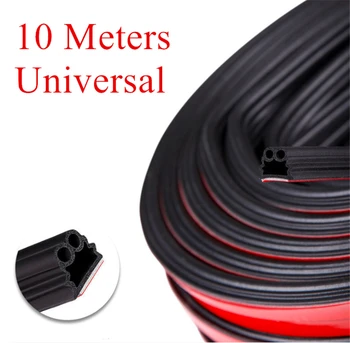 

10M Car Seal Strip Interior Double Layer Sealing Adhesive Stickers Car Door Rubber Thickening Noise Insulation Weatherstrip