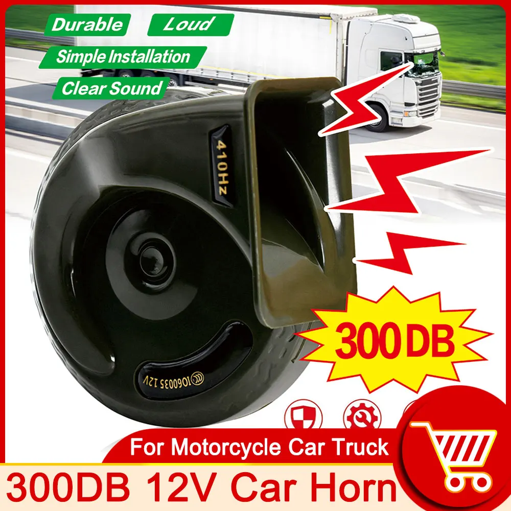 Snail Horn 300db Super Sound Loud Waterproof Car Horns 410/510hz