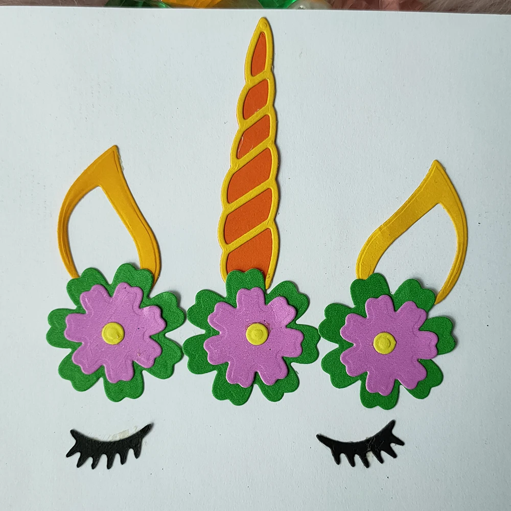 새로운 유니콘 금속 절단 다이 금형 스크랩북 장식 양각 사진 앨범 장식 카드 만들기 DIY 수공예품