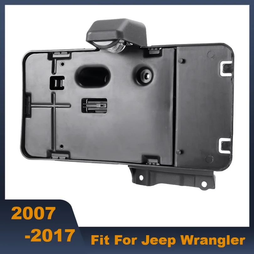 

Car Styling Decoration Accessories ABS Rear License Plate Tag Holder Bracket With Light For Jeep 2007-2017 Wrangler JK