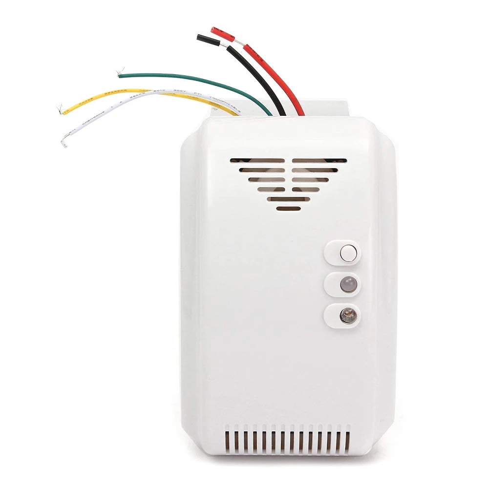 Detectores de Gas de pared de 12V, alarma con Sensor de butano LPG, luz de sonido, aviso de propano para el hogar, sistema de alarma de protección para dormitorio