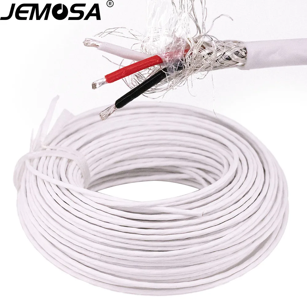 

1Meter Copper Wire PTFE High Temperature Silver-plated Copper Shielded Wire 3Core Diameter 4.5mm For DIY HIFI Audio Amplifier