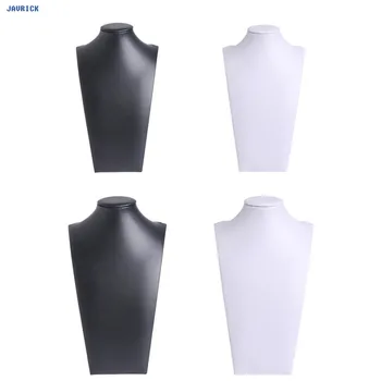 

JAVRICK PU Leather Neck Props Jewelry Necklace Pendant Neck Model Display Stand Holder