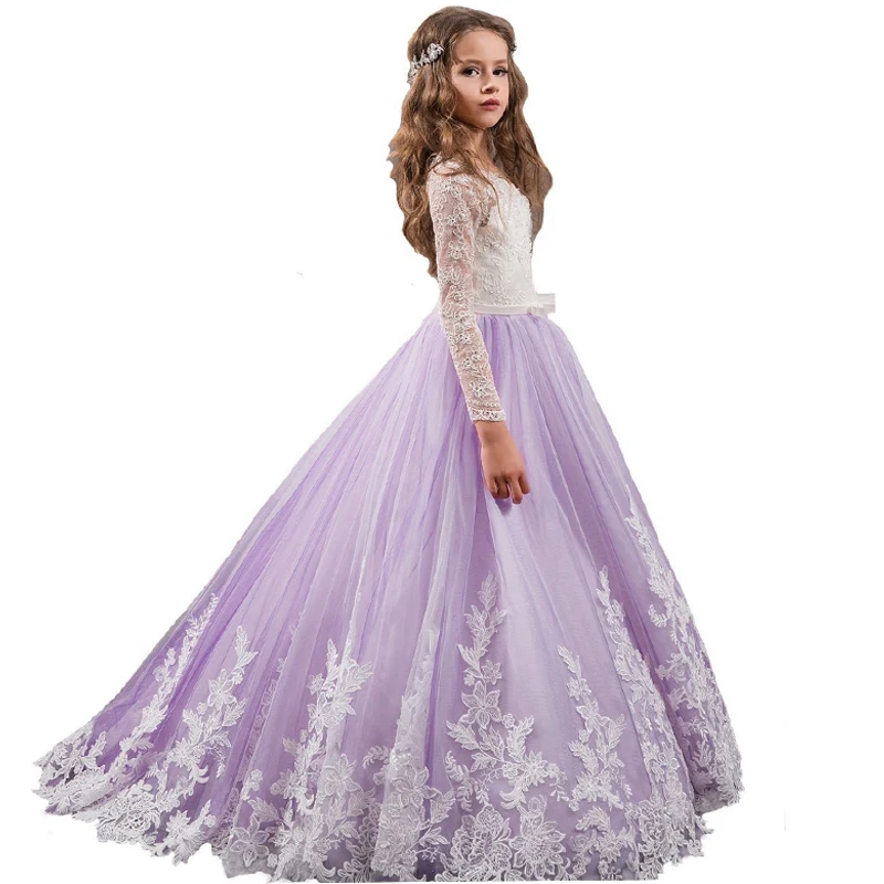 ivory and wine flower girl dress