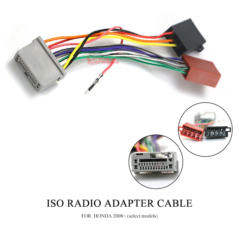 12-129 ISO Radio Adapter for HONDA 2008+(select models) Wiring Harness Connector Lead Loom Cable Plug