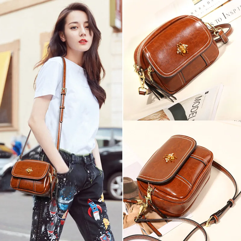 2020New Bag mi feng bao Ретро Маленькая квадратная сумка через плечо диагональная мини