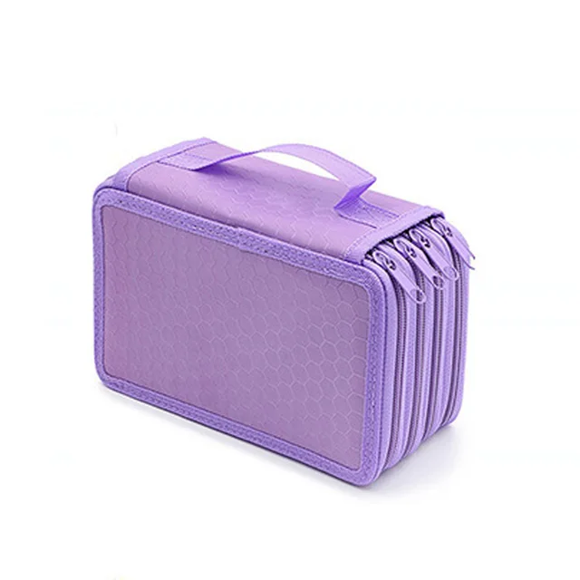 Purple Kawaii сумка для карандашей высокой емкости, креативная сумка для карандашей с 72 отверстиями, сумка для карандашей для девочек, подарок, школьные принадлежности, школьные канцелярские принадлежности - Цвет: Purple