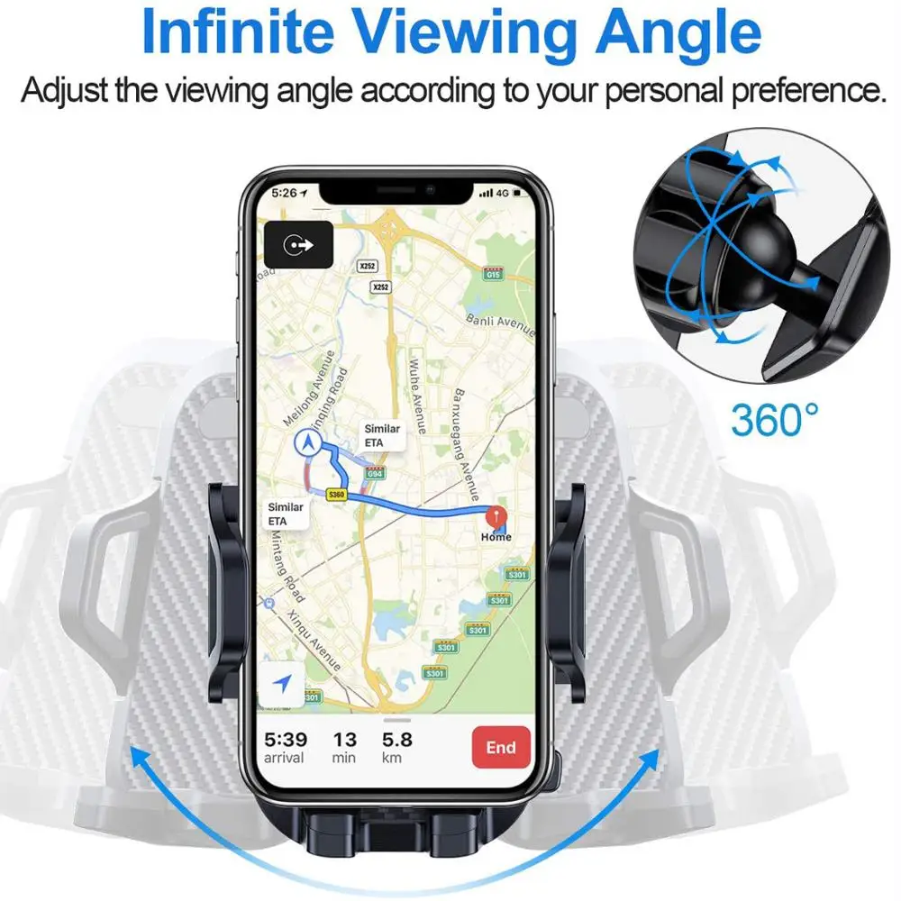 Universal Car Air Vent Phone Holder Stand, GPS and Smartphone Support