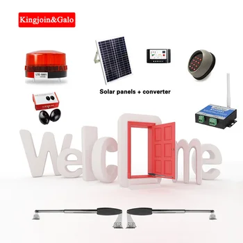 Remote Control Solar Operator Automatic switch 400KG swing gate opener 220v door Opening Motor Electronic Swing Arm Gate Opener gsm single opener for swing garage sliding gate motor wireless door opener remote switching gate opener