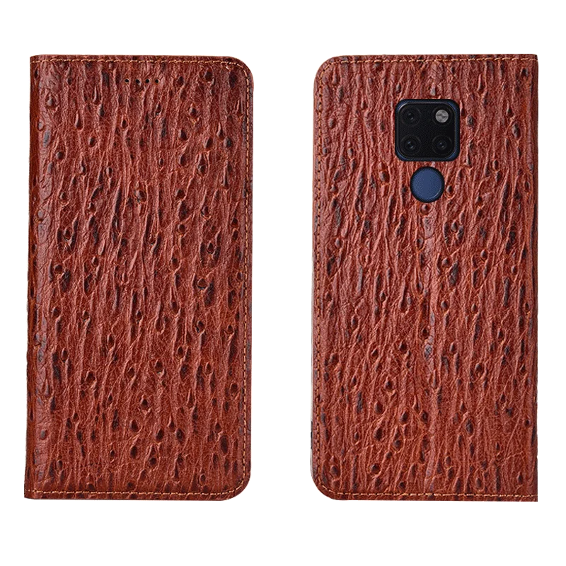 

Ostrich Pattern Genuine Leather Ultra Thin Card Slot Case For Huawei Mate 20/Huawei Mate 20 Lite Magnetic Case Coque Funda Capa