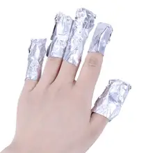 100 шт./пакет ногтей Очиститель ногтей средство для снятия УФ гель-лака для ногтей Уход Фольга Хлопок Маникюр легко Применение Красота ногтей инструменты
