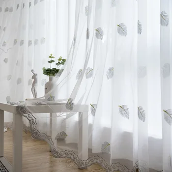 

curtains for Living Room Bedroom Windows and Floor-to-Ceiling Windows and Screens Nordic Light-Transmissive Gauze