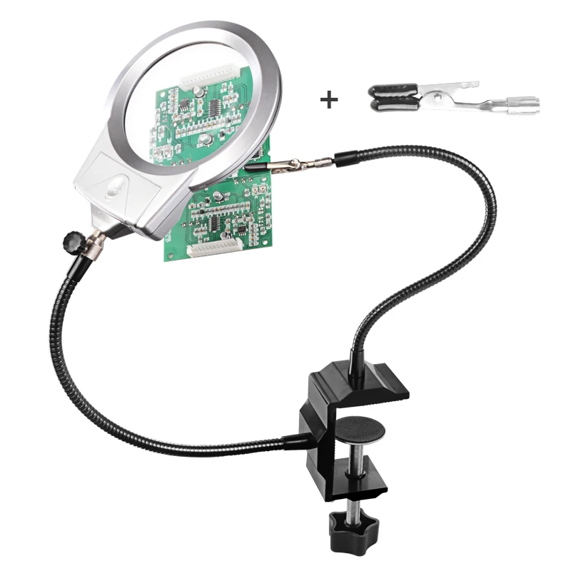 

Handskit Third Hand Tool Soldering Stand With Soldering Stand Clip Soldering Stand Magnifying Glass Soldering Stand Solder