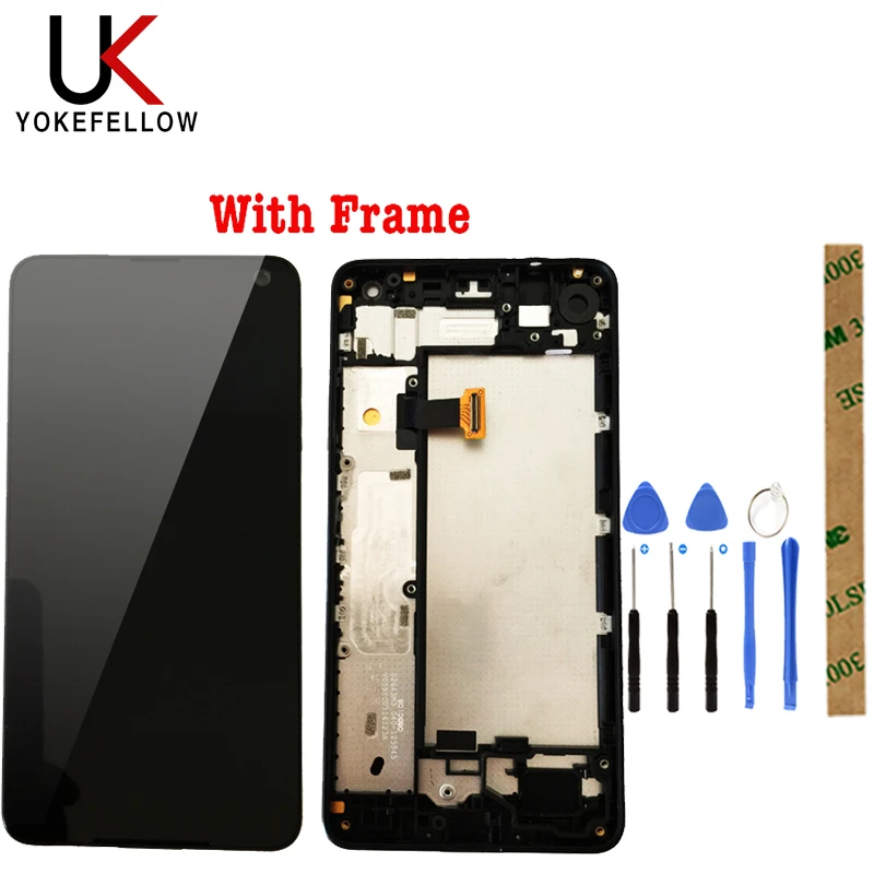 

100% Tested LCD Display For Microsoft Nokia Lumia 650 LCD Display Screen With Touch Screen Assembly with Frame