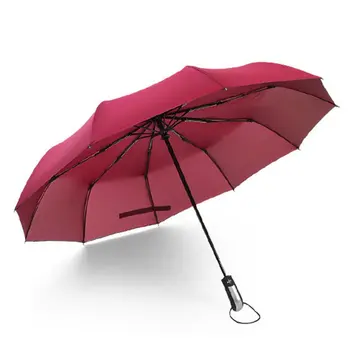 

Full-automatic Sun-Rain Umbrella Triple Folding Umbrella 10-Rib Business Umbrella Men Women Reinforced Umbrella Drop Shipping