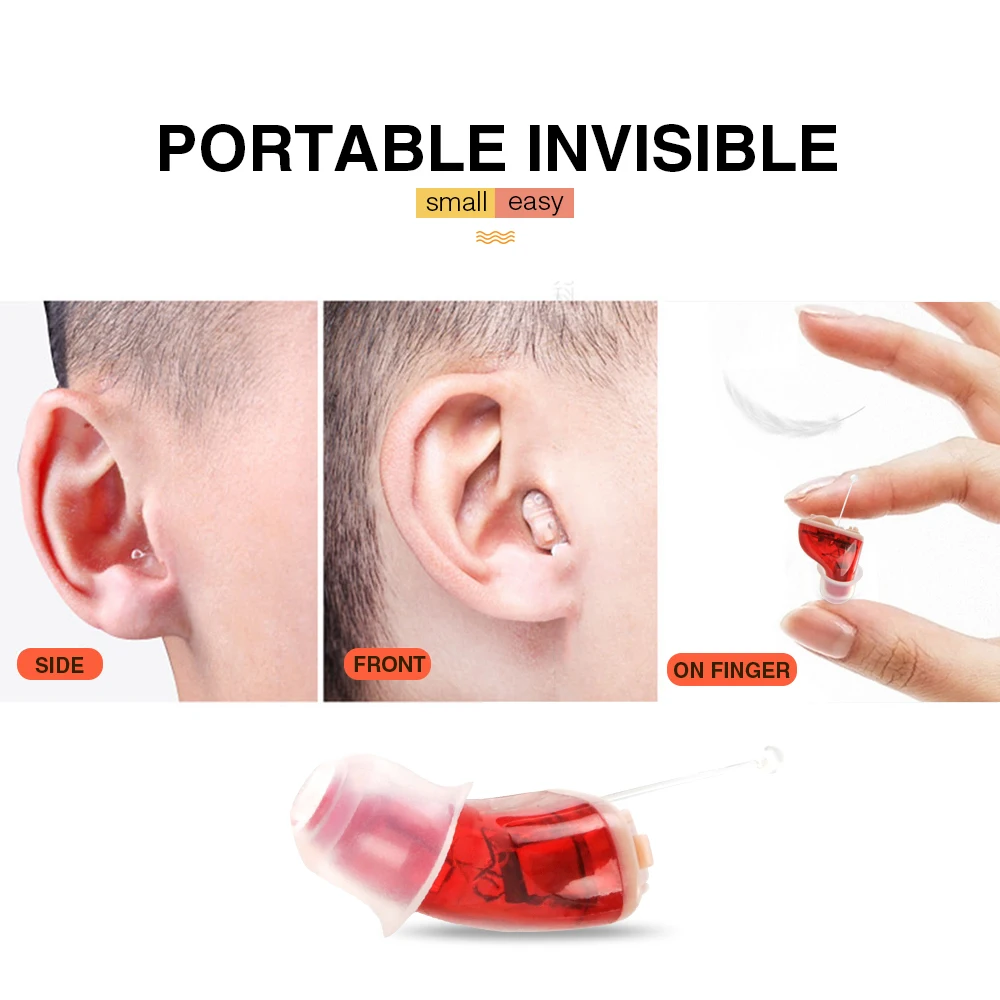 Стиль мини CIC Невидимый слуховой аппарат для глухоты В Ухо Цифровой усилитель звука наушники слуховые аппараты для пожилых людей