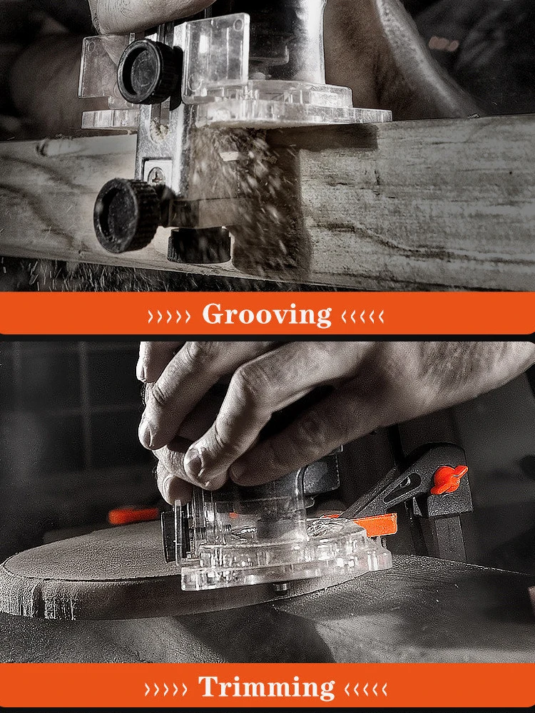 LOMVUM Woodworking Electric Trimmer Renovator Cutter Engraving Slotting Trimming Machine Hand Carving Machine Wood Router