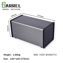 275*140*140 мм алюминиевый корпус для электронных проектов PCB DIY доска инструмент переключатель управления распределительная розетка чехол